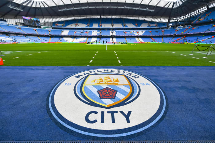 A photo taken from inside the Etihad Stadium in January 2023